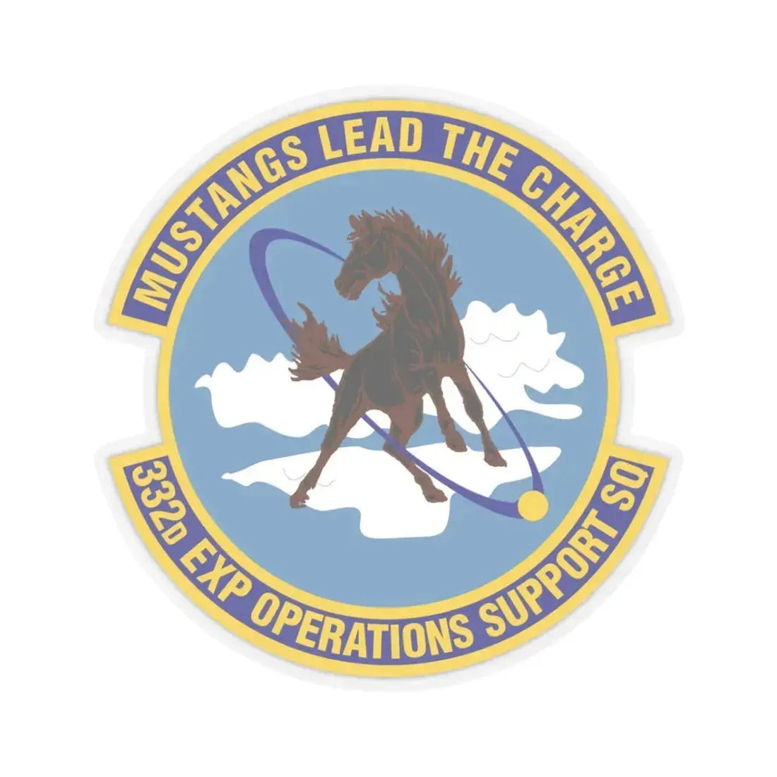 332d Expeditionary Operations Support Squadron (U.S. Air Force) STICKER Vinyl Kiss-Cut Decal 3 Inch Transparent - The Sticker Space