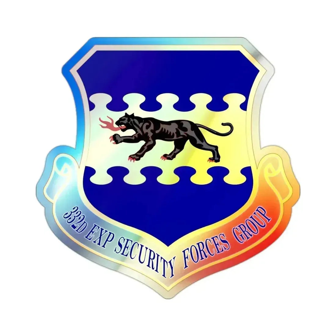 332d Expeditionary Security Forces Group (U.S. Air Force) Holographic STICKER Die-Cut Vinyl Decal 2 Inch Holographic - The Sticker Space