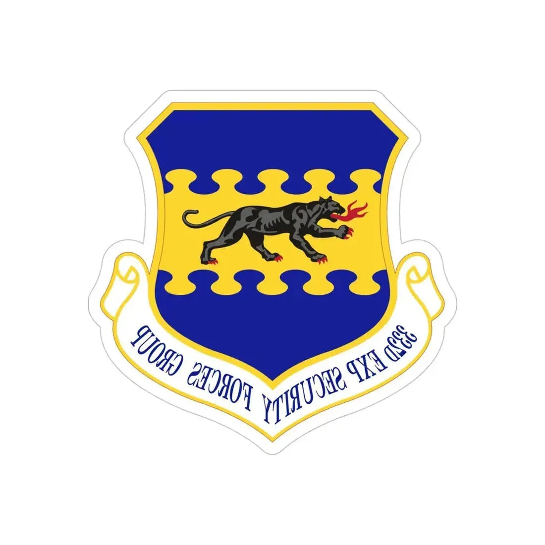 332d Expeditionary Security Forces Group (U.S. Air Force) REVERSE PRINT Transparent Die-Cut STICKER - The Sticker Space