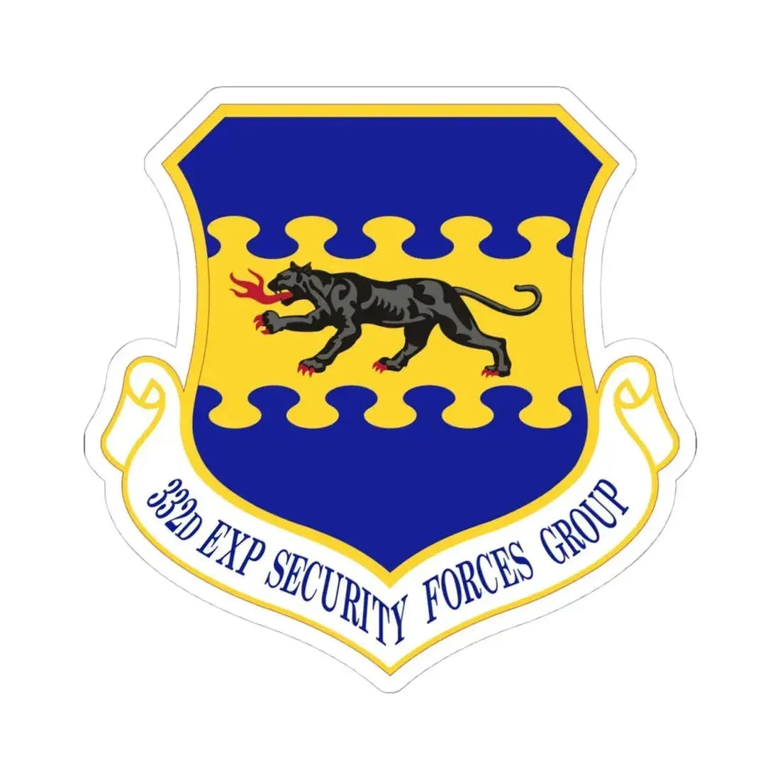 332d Expeditionary Security Forces Group (U.S. Air Force) STICKER Vinyl Kiss-Cut Decal 4 Inch White - The Sticker Space