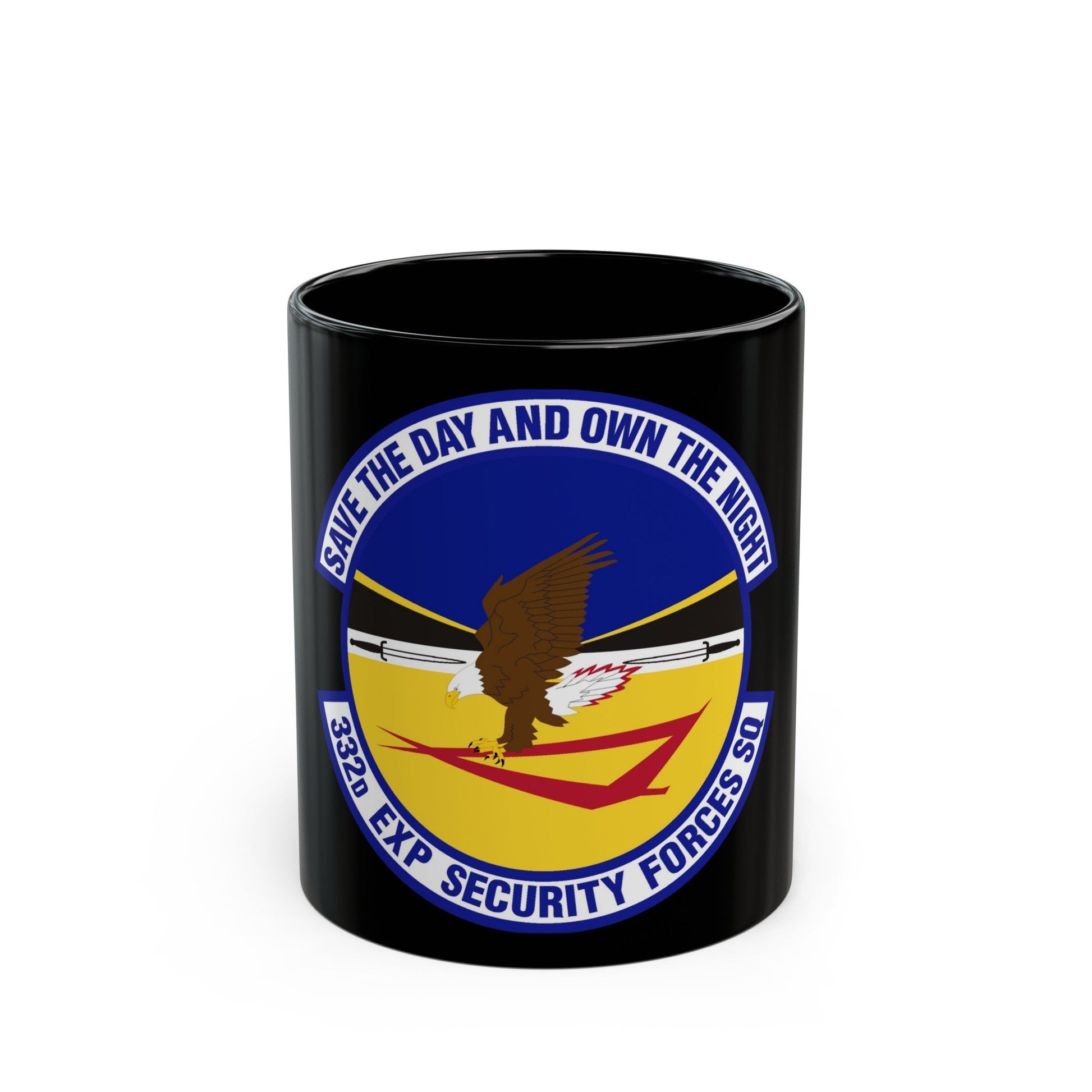 332d Expeditionary Security Forces Squadron (U.S. Air Force) Black Coffee Mug-11oz-The Sticker Space