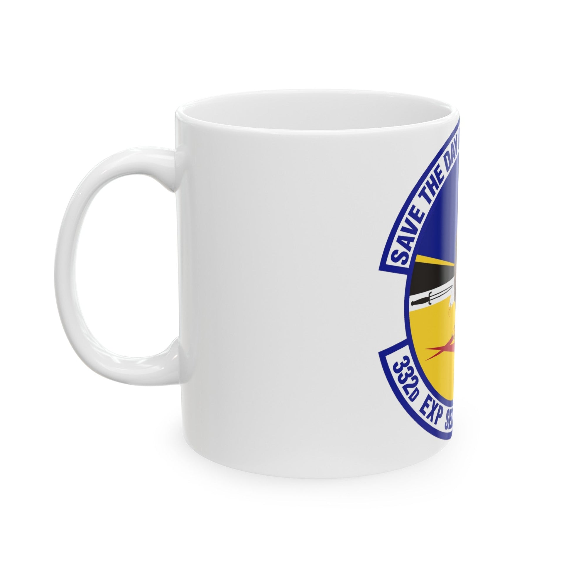 332d Expeditionary Security Forces Squadron (U.S. Air Force) White Coffee Mug-The Sticker Space