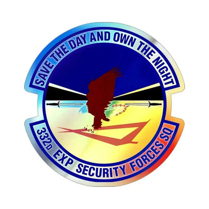 332d Expeditionary Security Forces Squadron (U.S. Air Force) Holographic STICKER Die-Cut Vinyl Decal 2 Inch Holographic - The Sticker Space