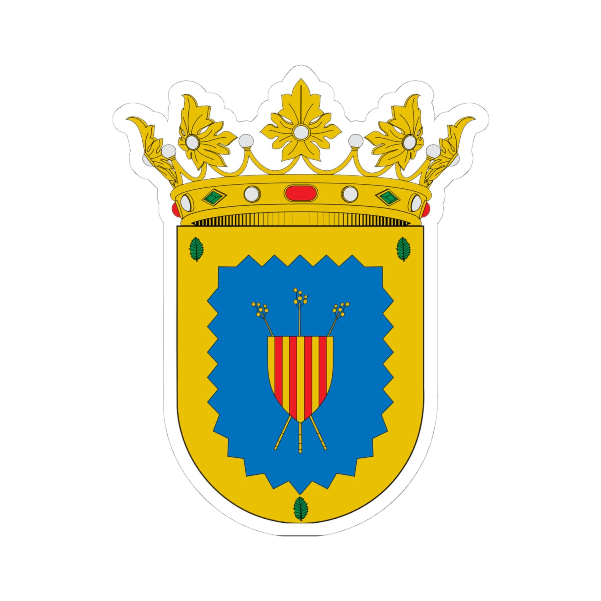 Escudo de Luesma (Spain) (Coat of Arms) STICKER Vinyl Kiss-Cut Decal
