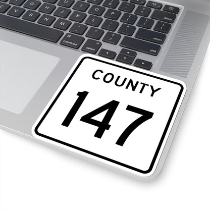 County 147 square (Minnesota) (Road Sign) STICKER Vinyl Kiss-Cut Decal