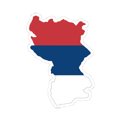 Flag-map of Kingdom of Serbia (Serbia) STICKER Vinyl Kiss-Cut Decal
