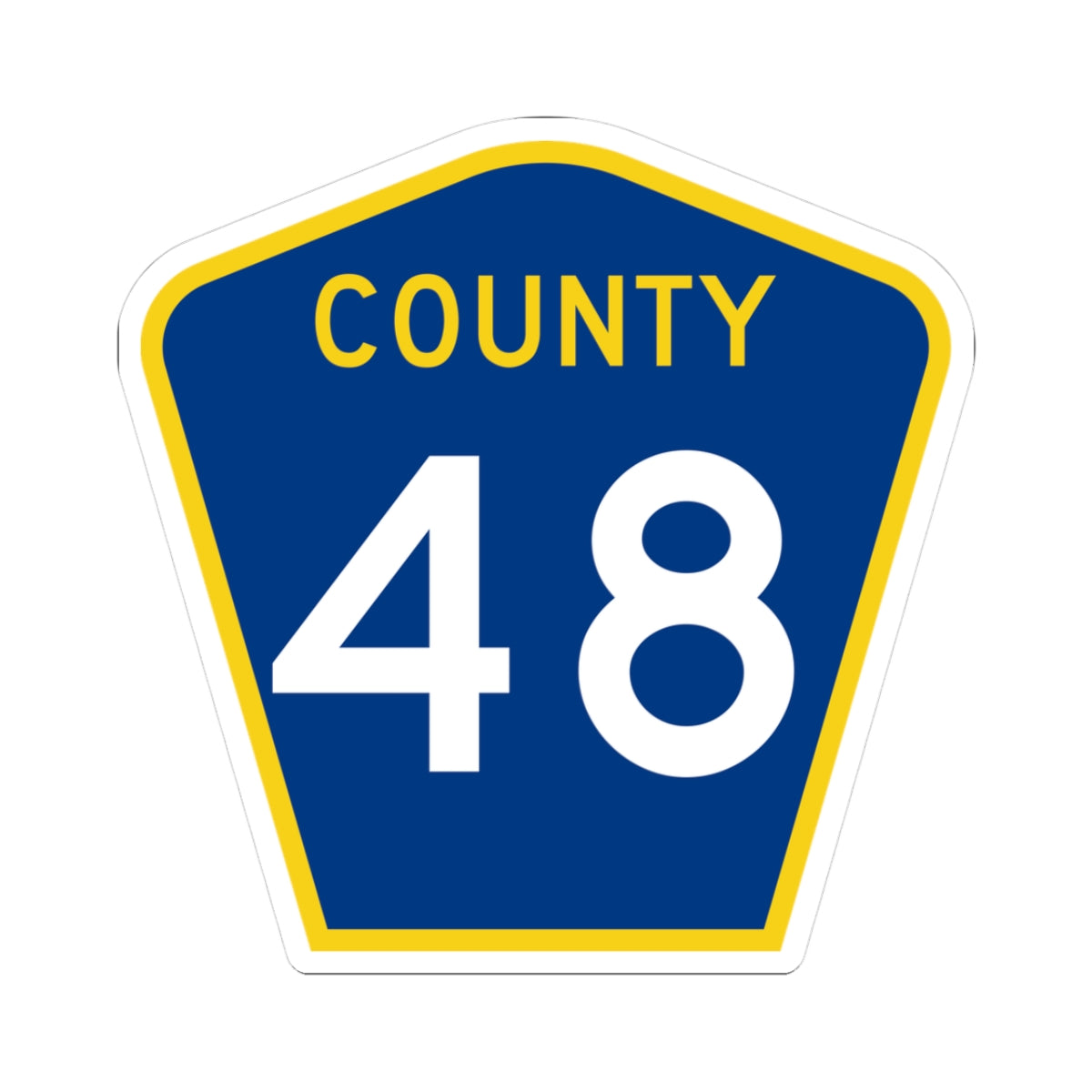 County 48 MN (Minnesota) (Road Sign) STICKER Vinyl Kiss-Cut Decal