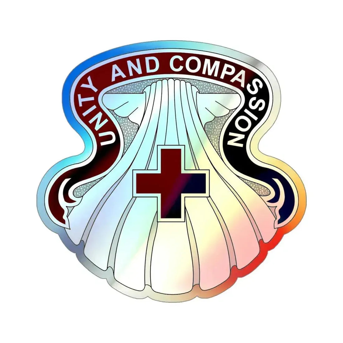 334 Medical Group (U.S. Army) Holographic STICKER Die-Cut Vinyl Decal 4 Inch Holographic - The Sticker Space