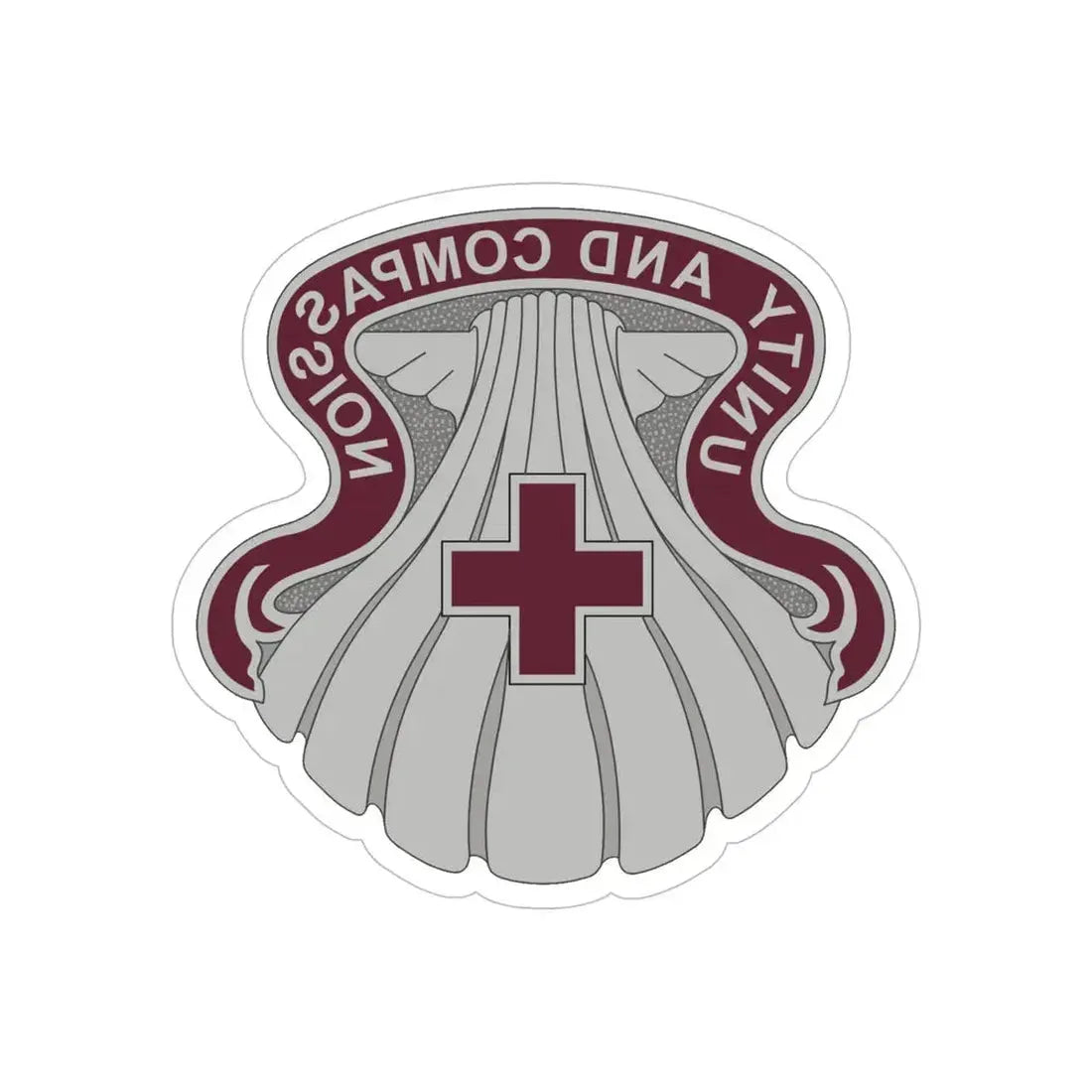 334 Medical Group (U.S. Army) REVERSE PRINT Transparent Die-Cut STICKER - The Sticker Space