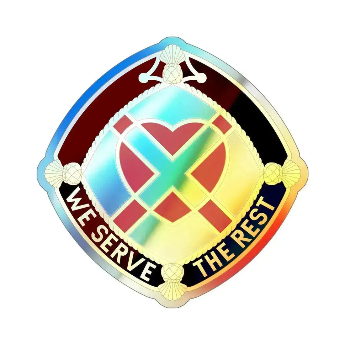3343 US Hospital (U.S. Army) Holographic STICKER Die-Cut Vinyl Decal 6 Inch Holographic - The Sticker Space
