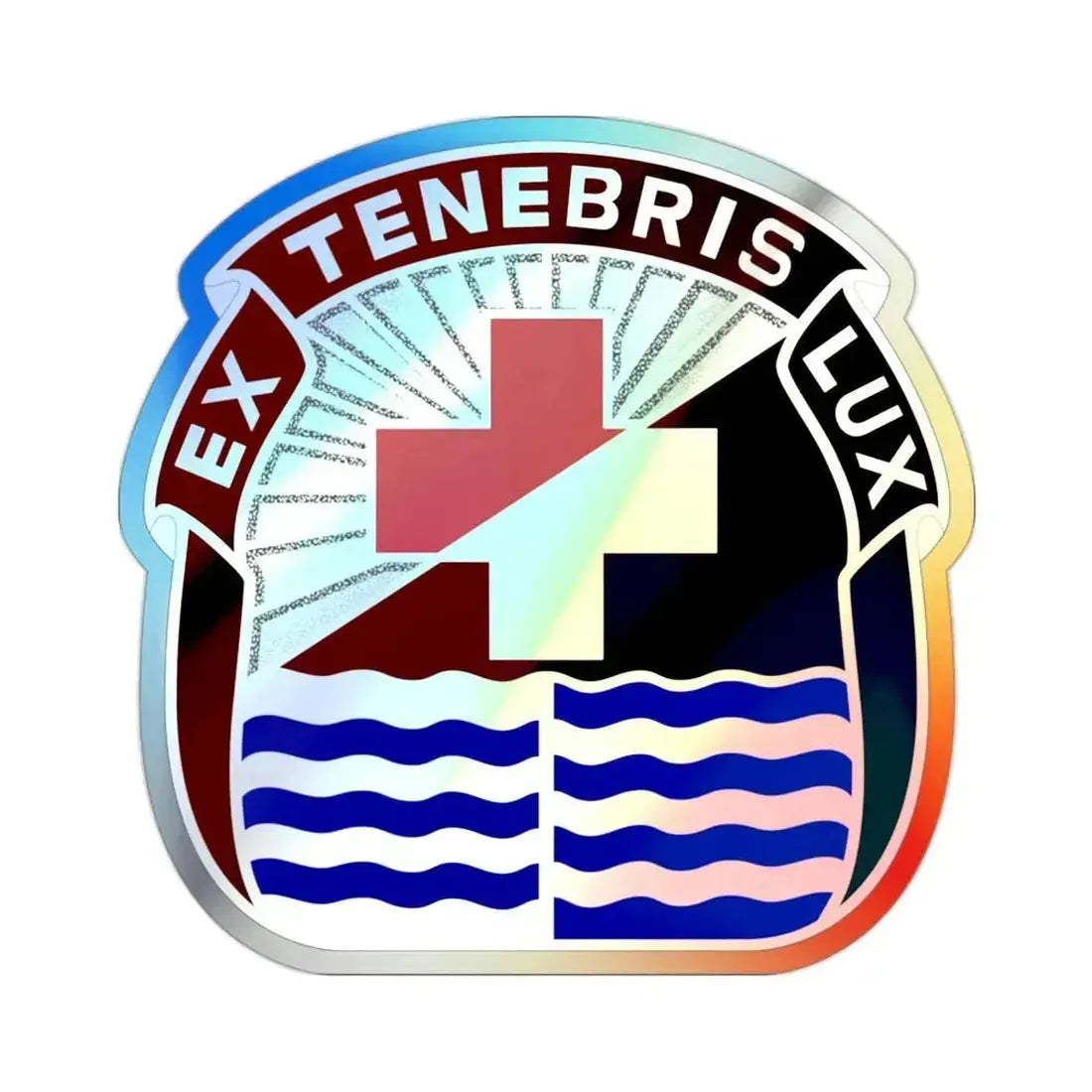 3344 US Hospital (U.S. Army) Holographic STICKER Die-Cut Vinyl Decal 2 Inch Holographic - The Sticker Space