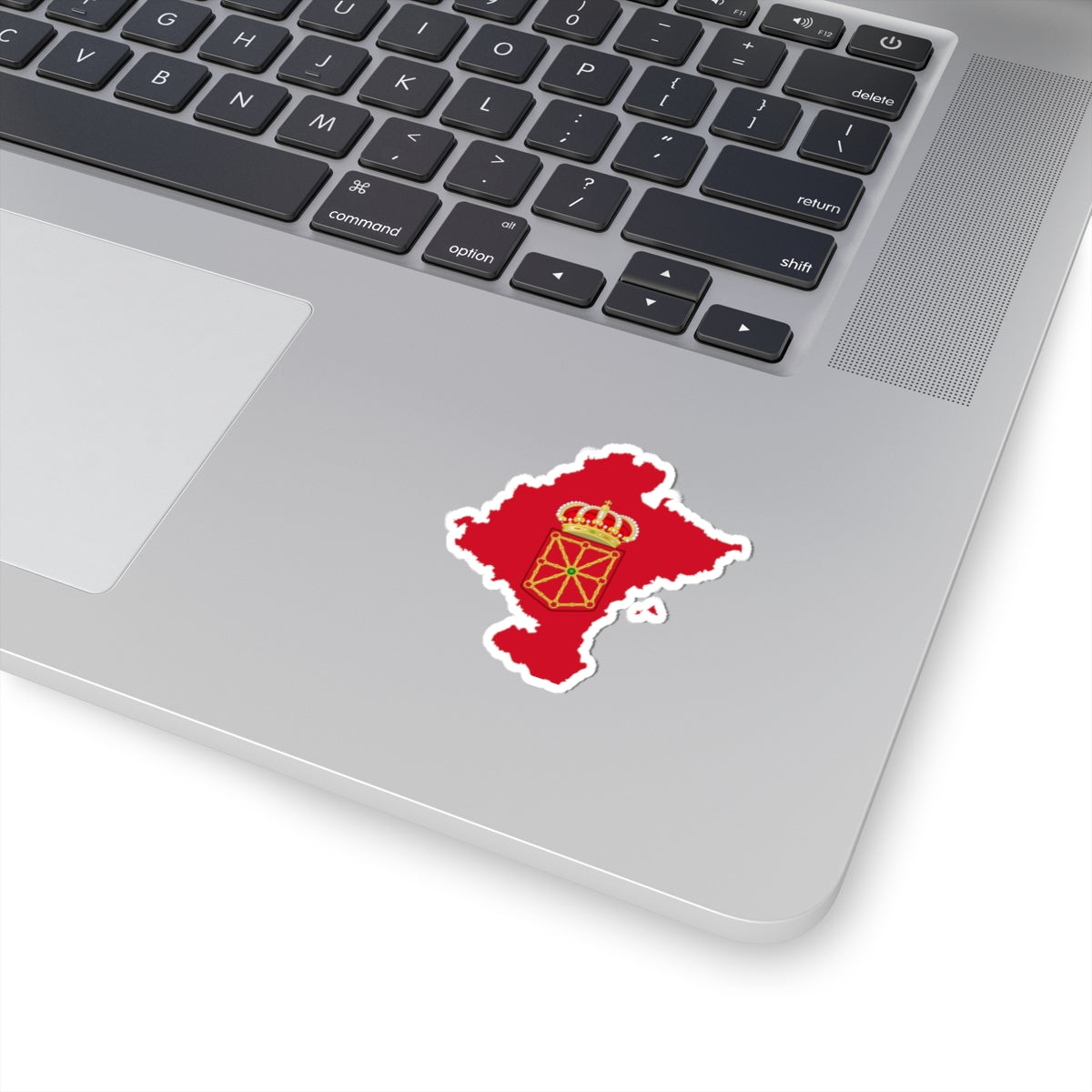 Flag map of Navarre (Spain) STICKER Vinyl Kiss-Cut Decal