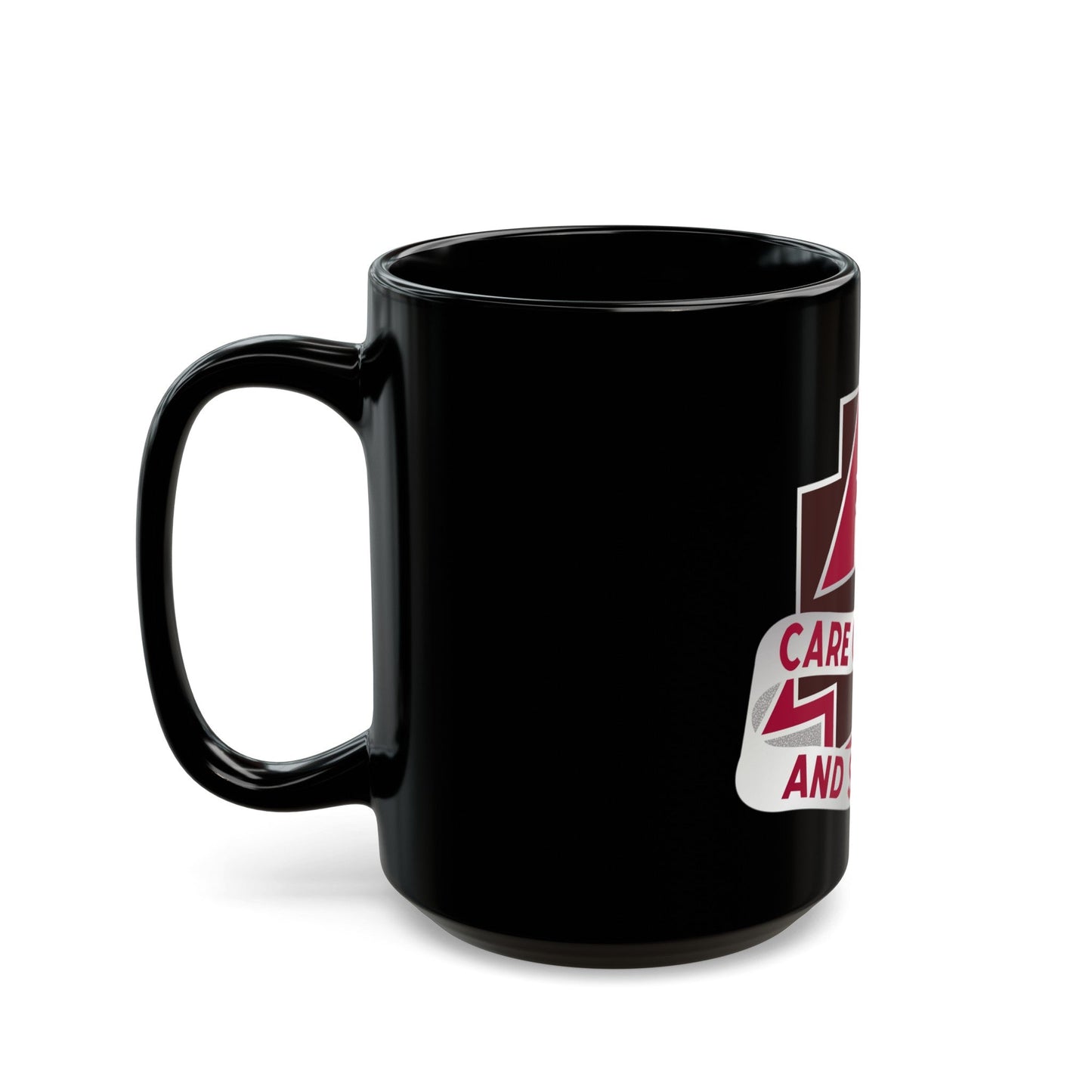 3345 US Hospital (U.S. Army) Black Coffee Mug-The Sticker Space