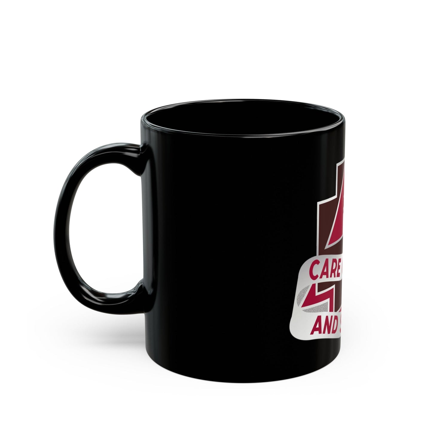 3345 US Hospital (U.S. Army) Black Coffee Mug-The Sticker Space