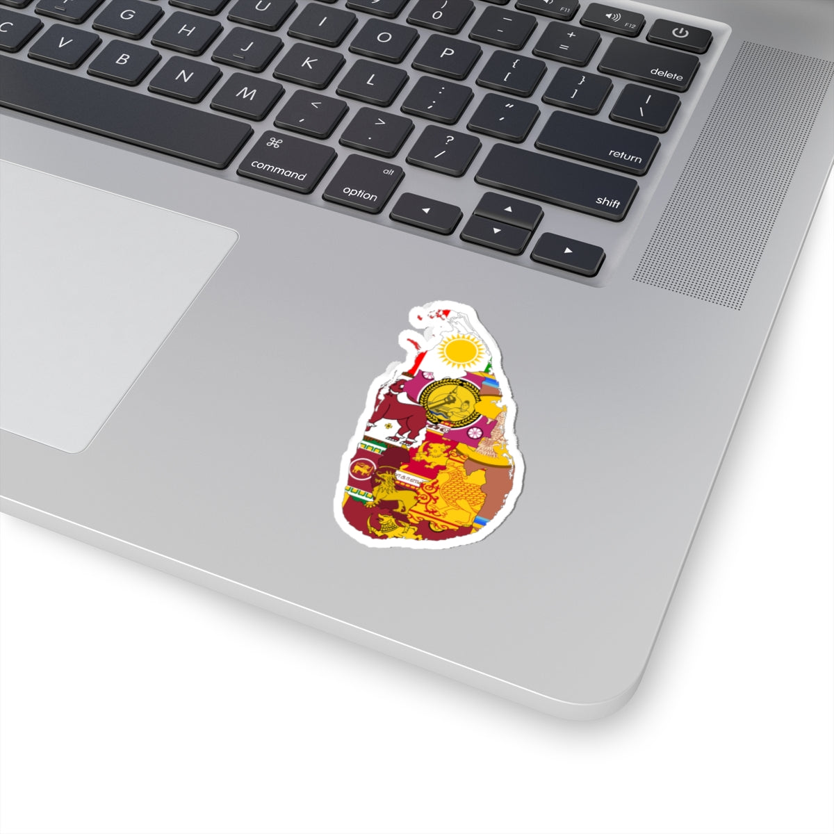 Sri Lankan Provinces combined Flag-map (Sri Lanka) STICKER Vinyl Kiss-Cut Decal