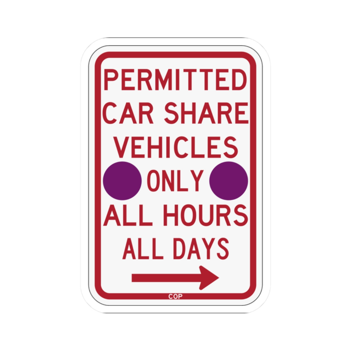 PBOT Road sign P4500R-P (Oregon) (Road Sign) STICKER Vinyl Kiss-Cut Decal