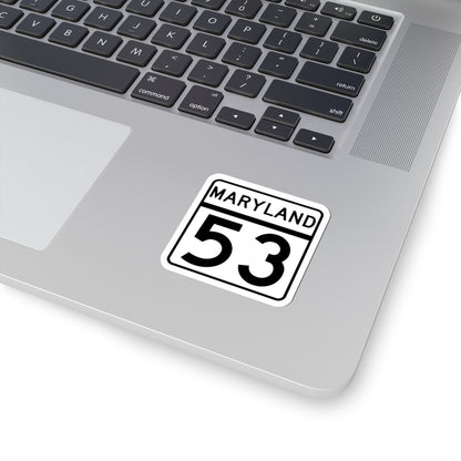 MD Route 53 (Maryland) (Road Sign) STICKER Vinyl Kiss-Cut Decal