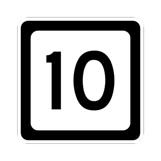 WV-10 (Virginia) (Road Sign) STICKER Vinyl Kiss-Cut Decal