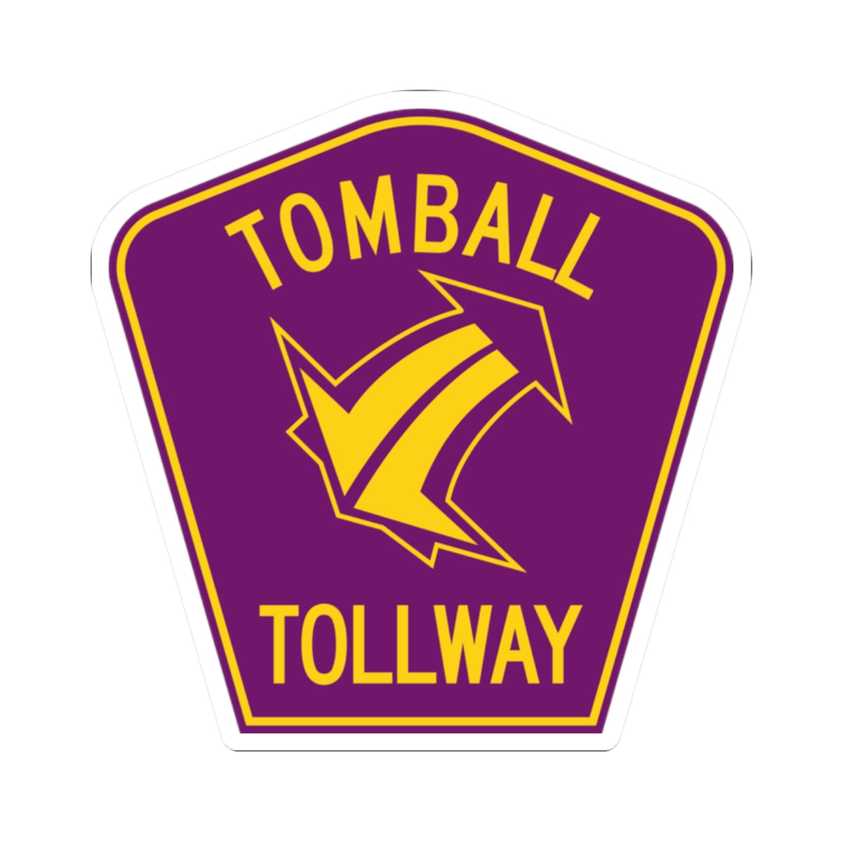 Tomball Tollway (Texas) (Road Sign) STICKER Vinyl Kiss-Cut Decal