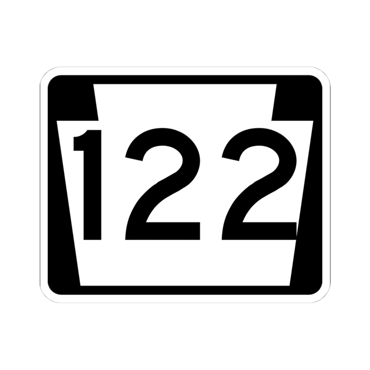 PA-122 (Pennsylvania) (Road Sign) STICKER Vinyl Kiss-Cut Decal