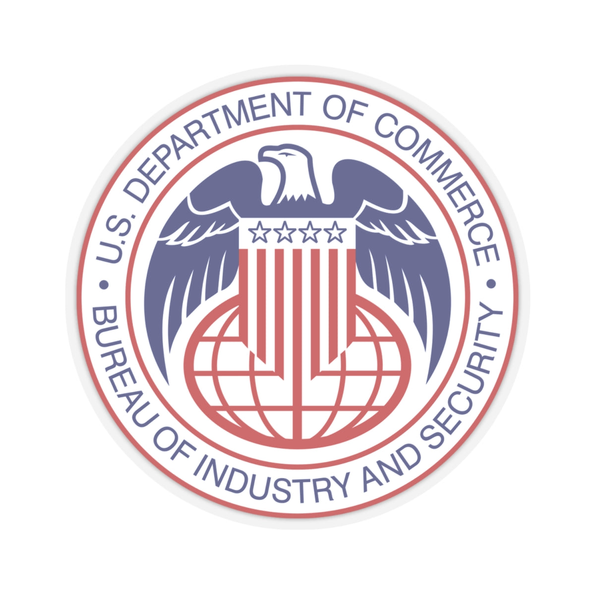 Seal of the United States Bureau of Industry and Security a part of the Department of Commerce - STICKER Vinyl Kiss-Cut Decal