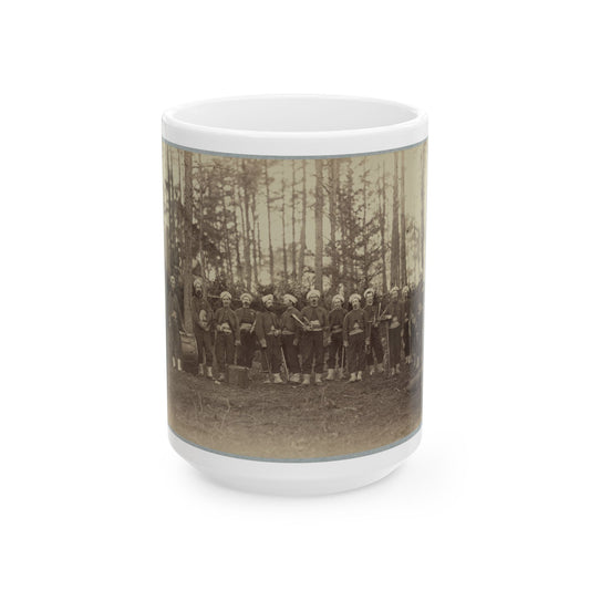 Band Of 114th Pennsylvania Infantry In Front Of Petersburg, Va., August, 1864 (U.S. Civil War) White Coffee Mug