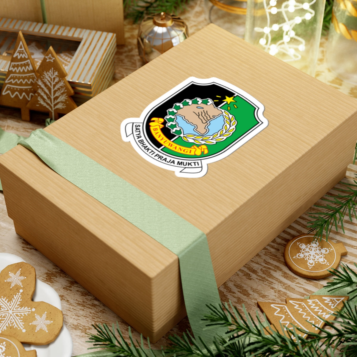 Banyuwangi Regency coat of arms (Indonesia) (Coat of Arms) STICKER Vinyl Kiss-Cut Decal