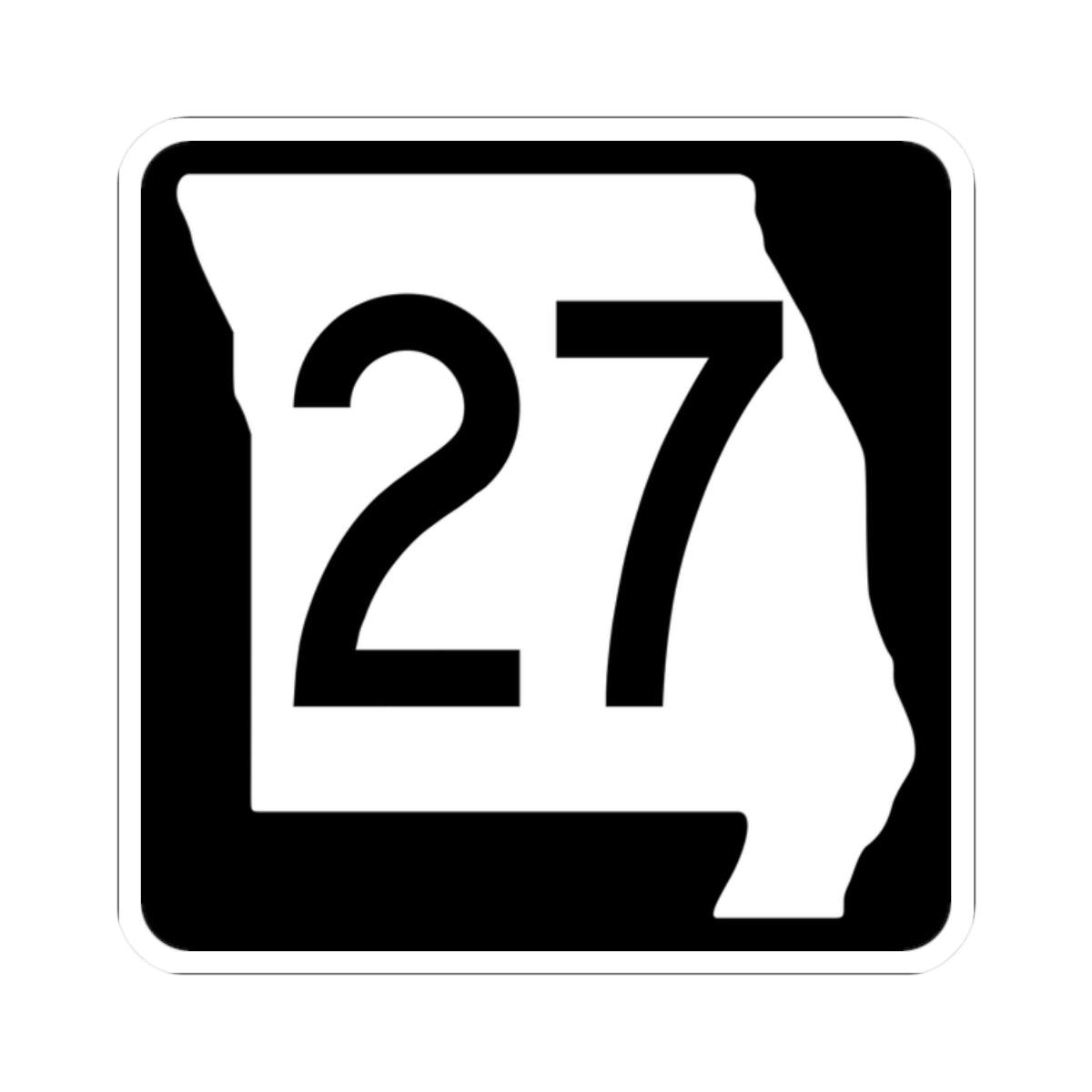 MO-27 (Missouri) (Road Sign) STICKER Vinyl Kiss-Cut Decal
