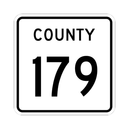 County 179 square (Minnesota) (Road Sign) STICKER Vinyl Kiss-Cut Decal