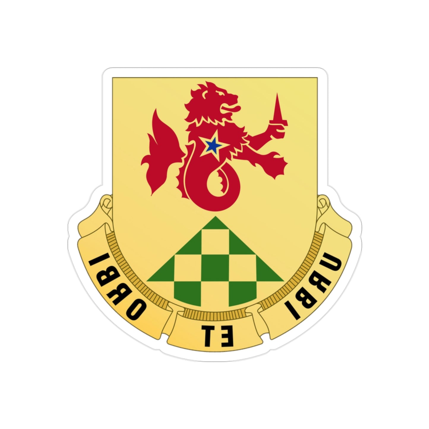 336 Military Police Battalion (U.S. Army) REVERSE PRINT Transparent STICKER-2" × 2"-The Sticker Space