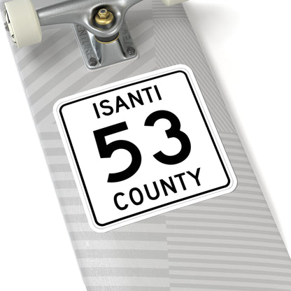 Isanti County 53 MN (Minnesota) (Road Sign) STICKER Vinyl Kiss-Cut Decal