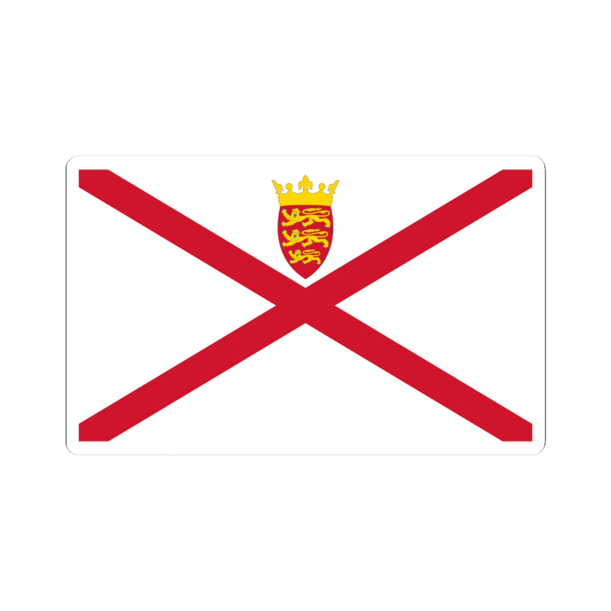 Flag of Jersey (United Kingdom) STICKER Vinyl Kiss-Cut Decal