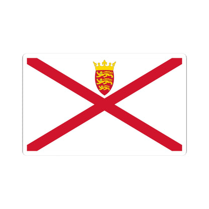 Flag of Jersey (United Kingdom) STICKER Vinyl Kiss-Cut Decal