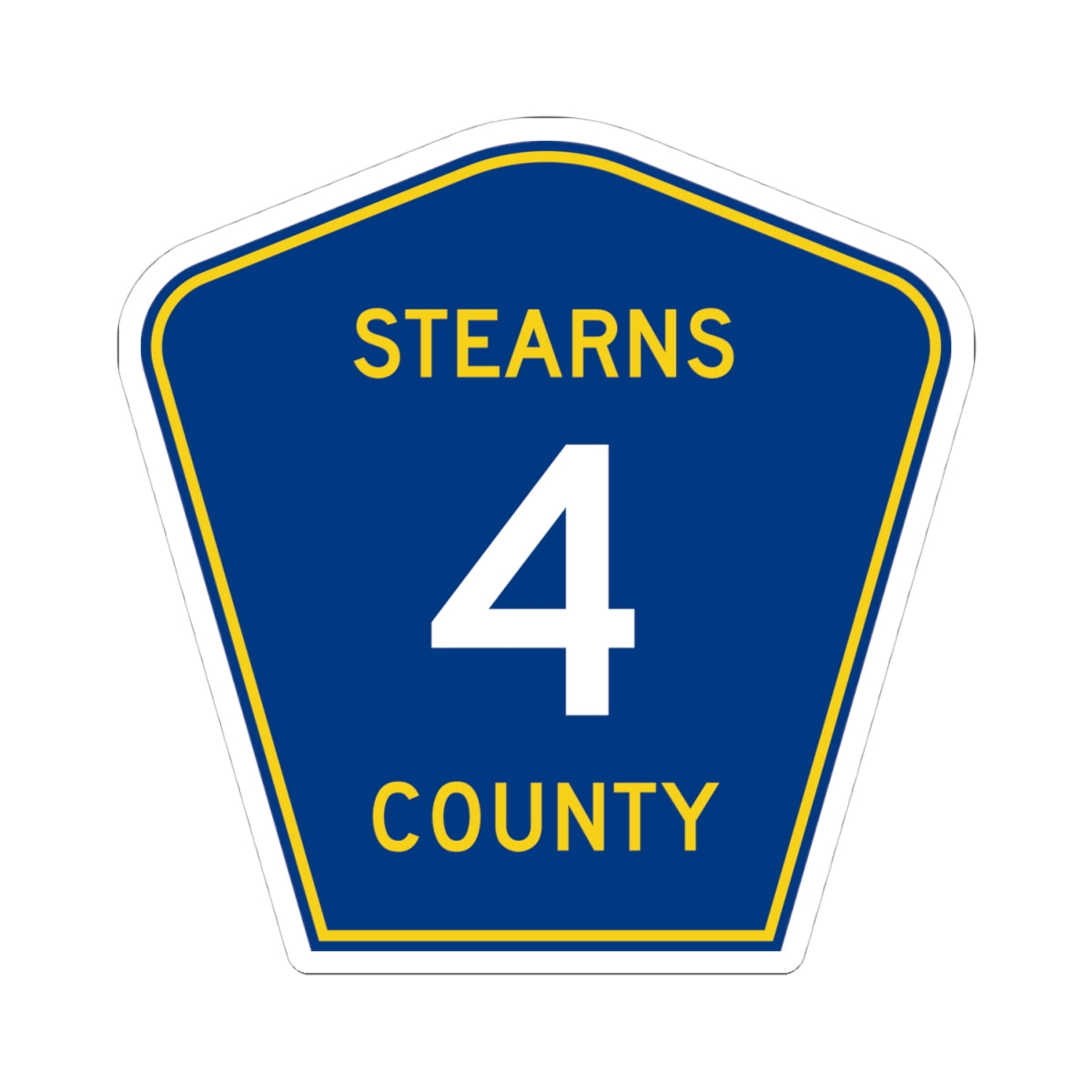 Stearns County Route 4 (Minnesota) (Road Sign) STICKER Vinyl Kiss-Cut Decal