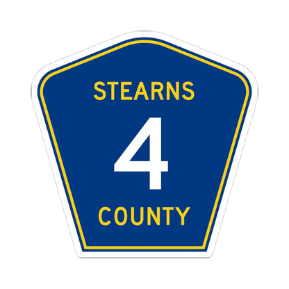 Stearns County Route 4 (Minnesota) (Road Sign) STICKER Vinyl Kiss-Cut Decal