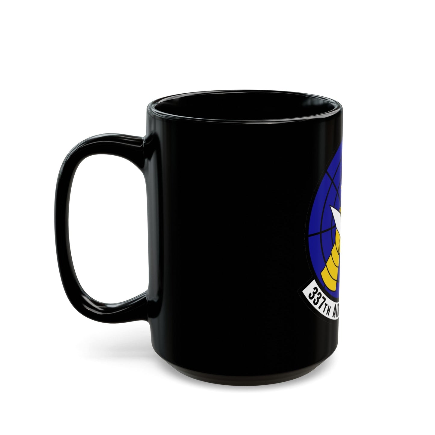 337 Air Control Squadron AETC (U.S. Air Force) Black Coffee Mug-The Sticker Space