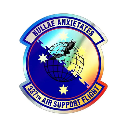 337 Air Support Flight PACAF (U.S. Air Force) Holographic STICKER Die-Cut Vinyl Decal - The Sticker Space
