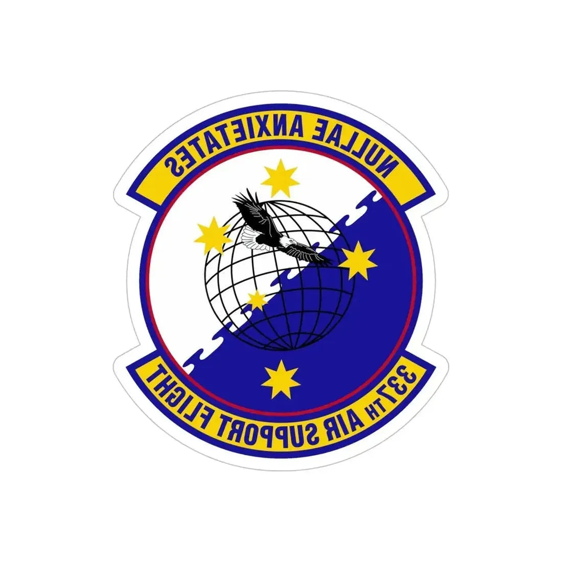 337 Air Support Flight PACAF (U.S. Air Force) REVERSE PRINT Transparent Die-Cut STICKER - The Sticker Space
