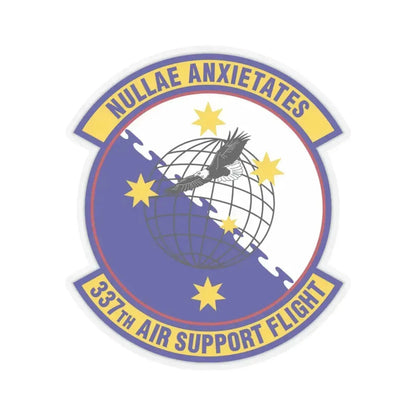 337 Air Support Flight PACAF (U.S. Air Force) STICKER Vinyl Kiss-Cut Decal 4 Inch Transparent - The Sticker Space