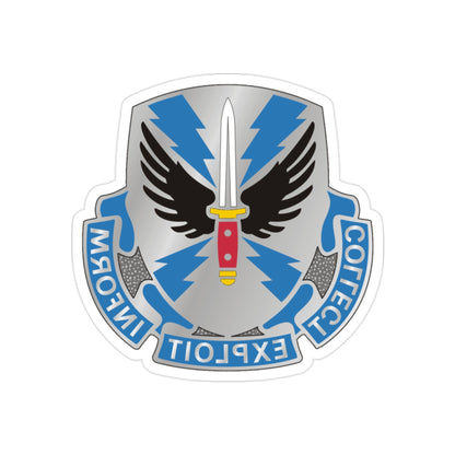 337 Military Intelligence Battalion (U.S. Army) REVERSE PRINT Transparent STICKER-2" × 2"-The Sticker Space