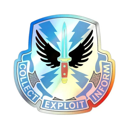 337 Military Intelligence Battalion (U.S. Army) Holographic STICKER Die-Cut Vinyl Decal 3 Inch Holographic - The Sticker Space