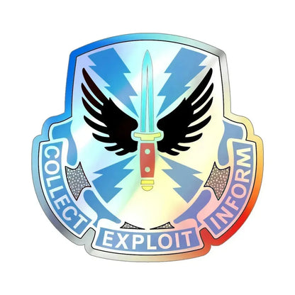 337 Military Intelligence Battalion (U.S. Army) Holographic STICKER Die-Cut Vinyl Decal 6 Inch Holographic - The Sticker Space