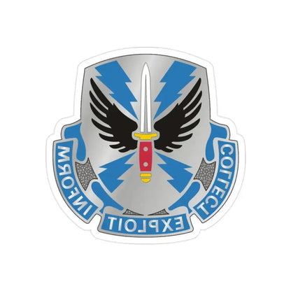 337 Military Intelligence Battalion (U.S. Army) REVERSE PRINT Transparent Die-Cut STICKER 2 Inch Die-Cut Transparent - The Sticker Space