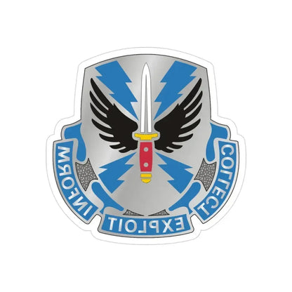 337 Military Intelligence Battalion (U.S. Army) REVERSE PRINT Transparent Die-Cut STICKER 3 Inch Die-Cut Transparent - The Sticker Space