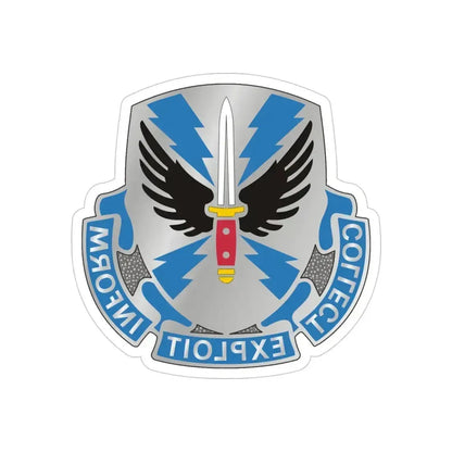 337 Military Intelligence Battalion (U.S. Army) REVERSE PRINT Transparent Die-Cut STICKER 4 Inch Die-Cut Transparent - The Sticker Space