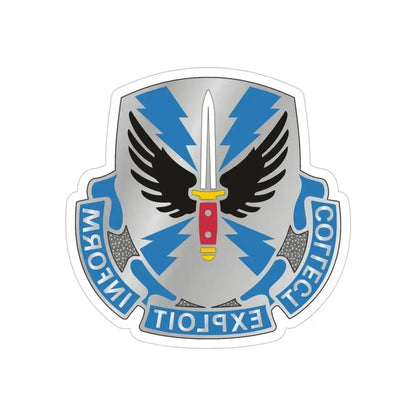 337 Military Intelligence Battalion (U.S. Army) REVERSE PRINT Transparent Die-Cut STICKER 5 Inch Die-Cut Transparent - The Sticker Space