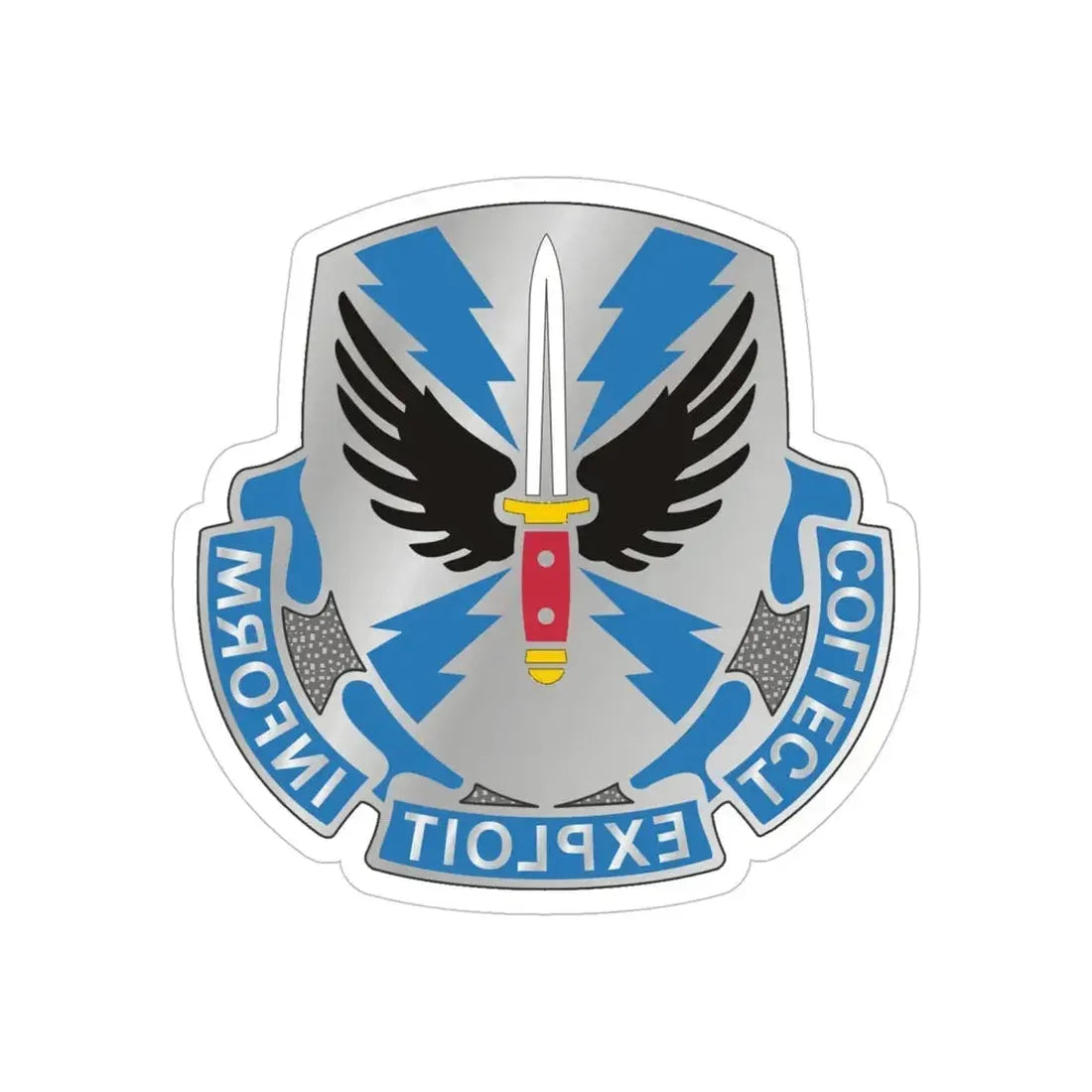 337 Military Intelligence Battalion (U.S. Army) REVERSE PRINT Transparent Die-Cut STICKER - The Sticker Space