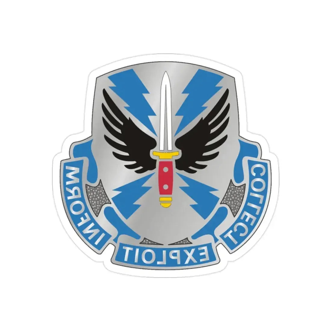 337 Military Intelligence Battalion (U.S. Army) REVERSE PRINT Transparent Die-Cut STICKER - The Sticker Space