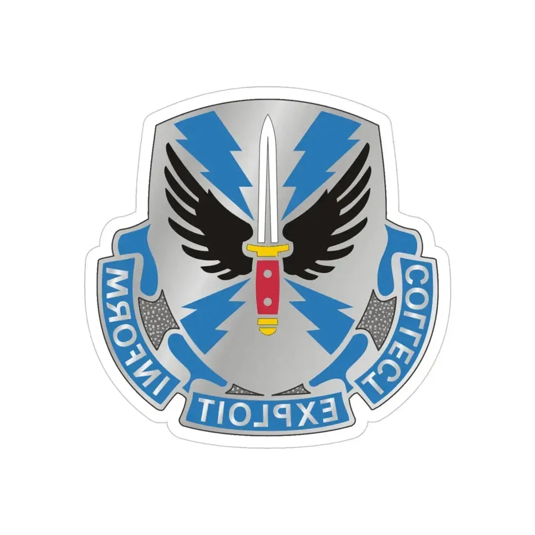 337 Military Intelligence Battalion (U.S. Army) REVERSE PRINT Transparent Die-Cut STICKER - The Sticker Space