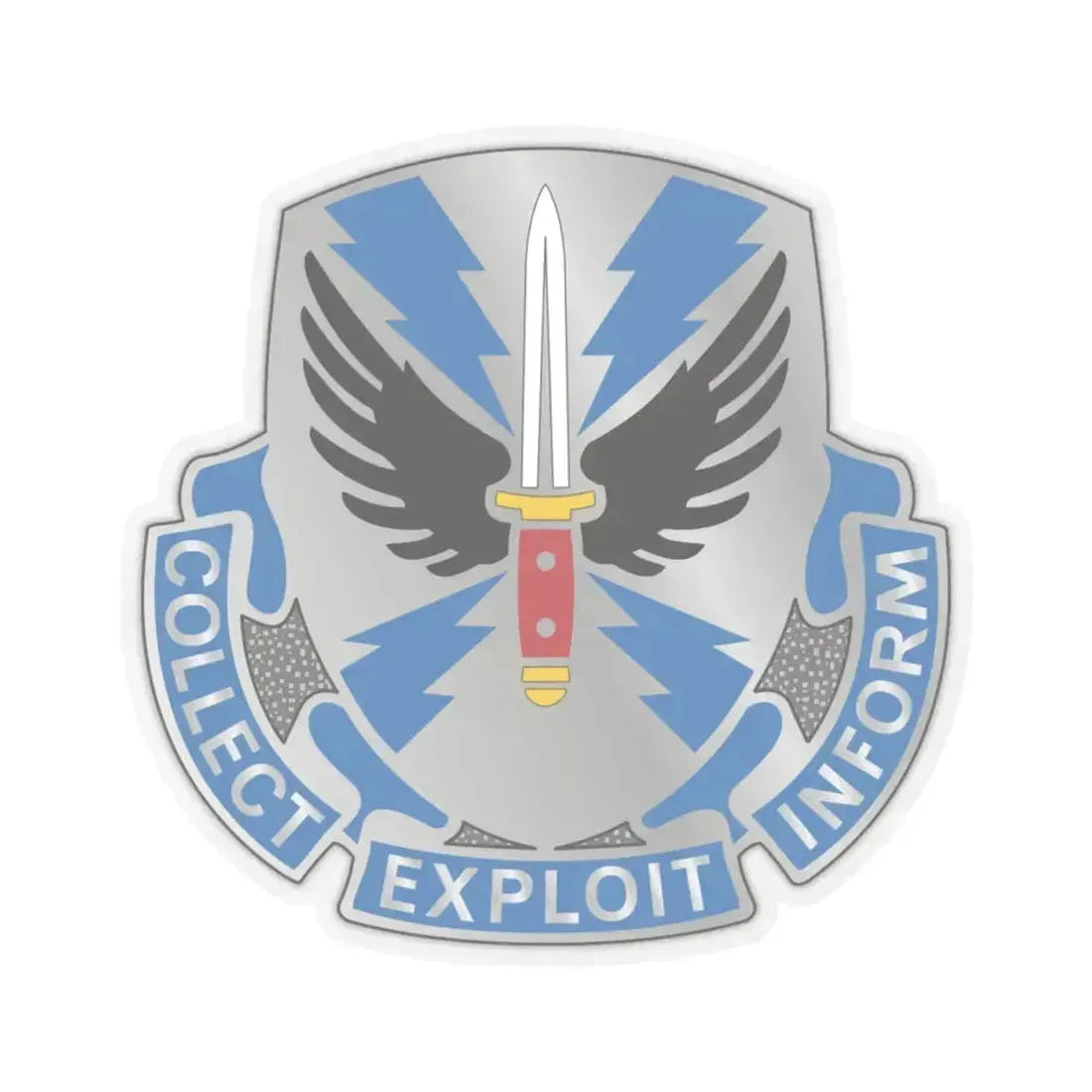 337 Military Intelligence Battalion (U.S. Army) STICKER Vinyl Kiss-Cut Decal 4 Inch Transparent - The Sticker Space